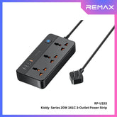 REMAX - RP-U153  Kiddy Series 20W Power Strip (US) (1.5M) - Black